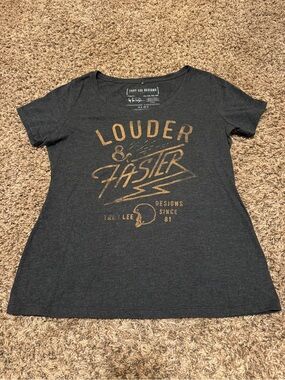 Troy Lee Designs Dark Gray Louder & Faster Football Graphic Short Sleeve Shirt
